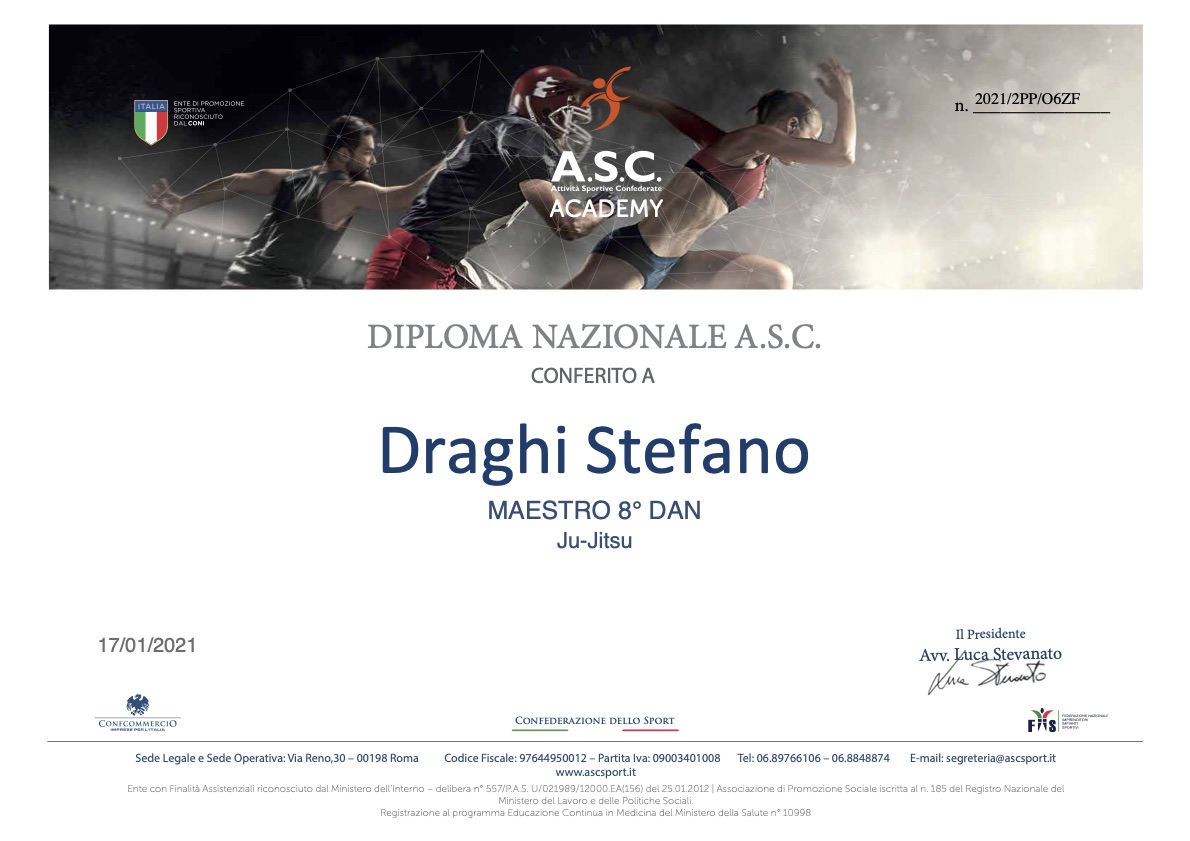 Diploma Draghi Stefano coni